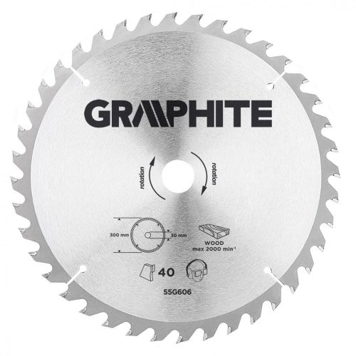 Graphite körfűrészlap 300x2,8x30 mm 40 fog, keményfém