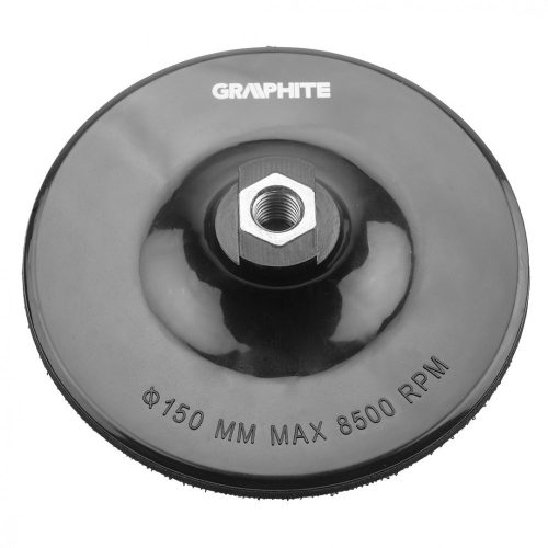 Graphite gumitányér tépőzáras 150 mm M14