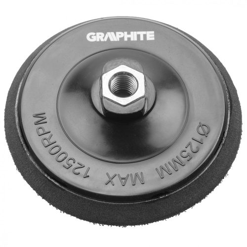 Graphite gumitányér tépőzáras 125 mm M14