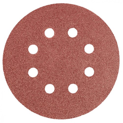 Graphite csiszolópapír tépőzáras 125 mm P80, 5 részes, 8 lyukkal