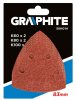Graphite csiszolópapír készlet deltacsiszolóhoz 83x83x83 mm, P60-80-100, 5 részes