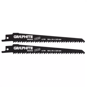 Graphite orrfűrészlap 150x19x1,25 mm, 6 tpi 2 részes keskenyített