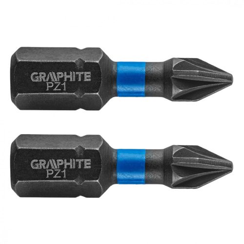 Graphite torziós ütvecsavarozó bit pz1 x 25mm, 2db.