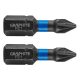 Graphite torziós ütvecsavarozó bit PZ1x25 mm, 2 részes