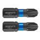 Graphite torziós ütvecsavarozó bit PZ3x25 mm, 2 részes