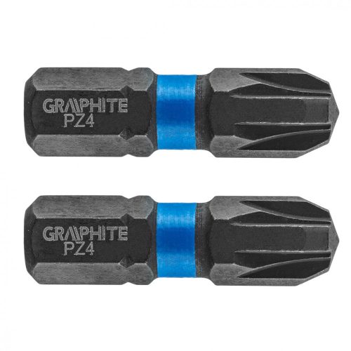 Graphite torziós ütvecsavarozó bit pz4 x 25mm, 2db.