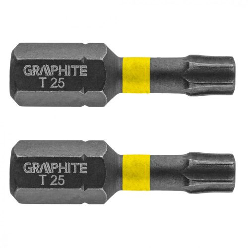 Graphite torziós ütvecsavarozó bit T25x25 mm, 2 részes