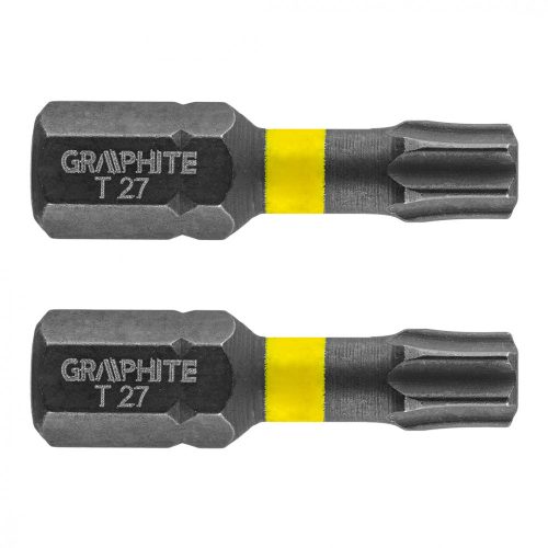 Graphite torziós ütvecsavarozó bit T27x25 mm, 2 részes