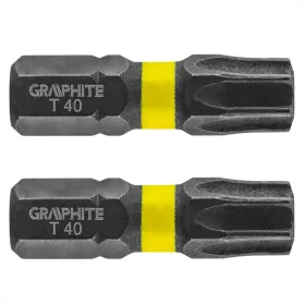 Graphite torziós ütvecsavarozó bit T40x25 mm, 2 részes