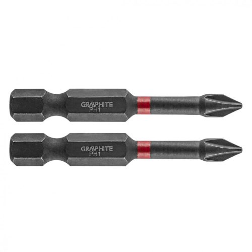 Graphite torziós ütvecsavarozó bit PH1x50 mm, 2 részes