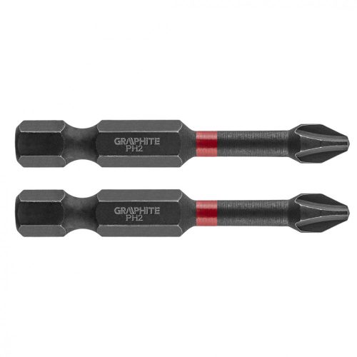 Graphite torziós ütvecsavarozó bit PH2x50 mm, 2 részes