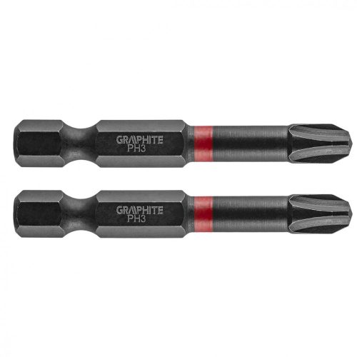 Graphite torziós ütvecsavarozó bit PH3x50 mm, 2 részes