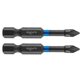 Graphite torziós ütvecsavarozó bit PZ1x50 mm, 2 részes