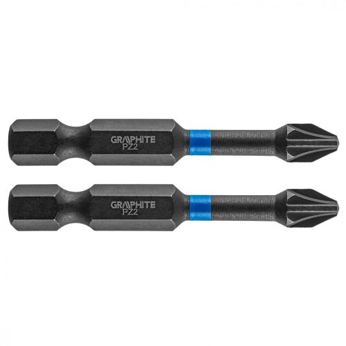 Graphite torziós ütvecsavarozó bit PZ2x50 mm, 2 részes