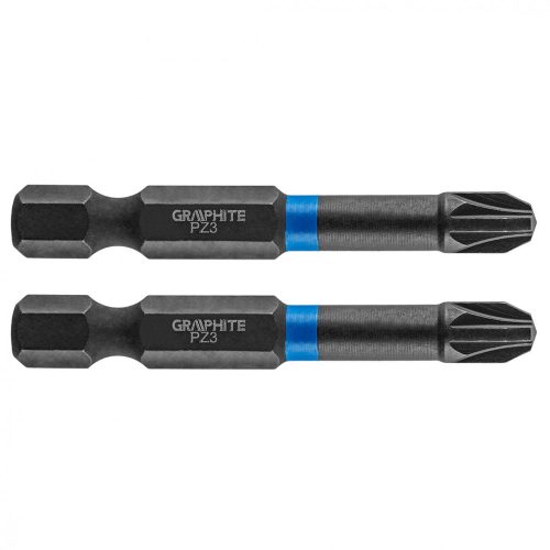 Graphite torziós ütvecsavarozó bit PZ3x50 mm, 2 részes