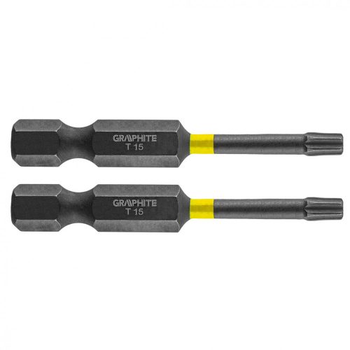 Graphite torziós ütvecsavarozó bit T15x50 mm, 2 részes