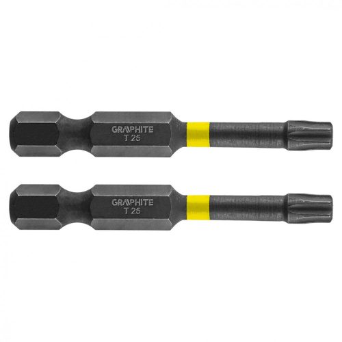 Graphite torziós ütvecsavarozó bit T25x50 mm, 2 részes