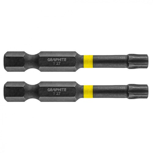 Graphite torziós ütvecsavarozó bit T27x50 mm, 2 részes