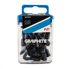 Graphite torziós ütvecsavarozó bit PZ1x25 mm, 20 részes