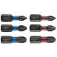 Graphite torziós ütvecsavarozó bit PH1/2/3, PZ1/2/3x25 mm, 6 részes