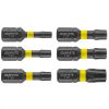 Graphite torziós ütvecsavarozó bit T10/15/20/25/30/40x25 mm, 6 részes