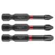 Graphite torziós ütvecsavarozó bit PH1/2/3x50 mm, 3 részes