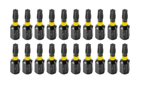 Graphite torziós ütvecsavarozó bit T20x25 mm, 20 részes