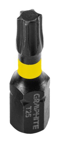 Graphite torziós ütvecsavarozó bit T25x25 mm, 20 részes