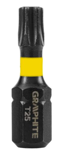Graphite torziós ütvecsavarozó bit T25x25 mm, 20 részes