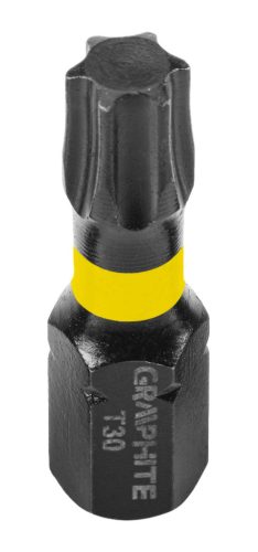 Graphite torziós ütvecsavarozó bit T30x25 mm, 20 részes