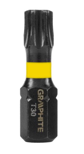 Graphite torziós ütvecsavarozó bit T30x25 mm, 20 részes