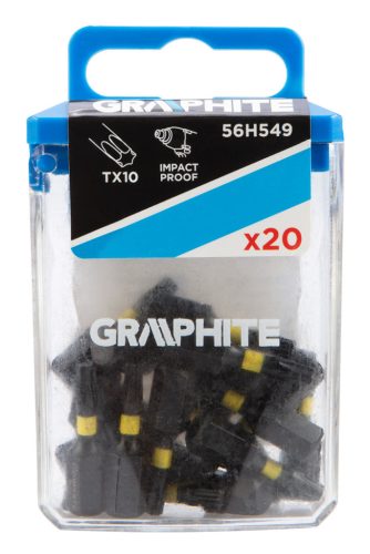Graphite ütvecsavarozó bit TX10 x 25 mm, 20 db