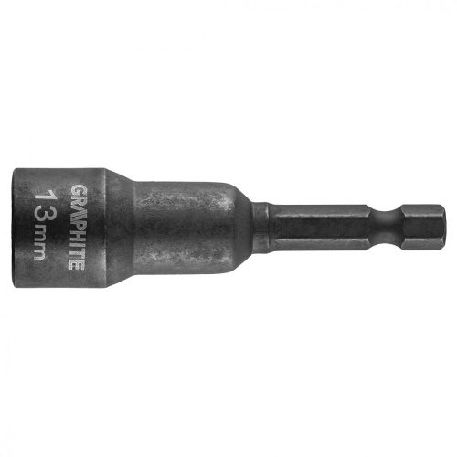 Graphite csavarbehajtó ütvecsavarozókhoz, 6-lapú, mágneses 13 mm 1/4"