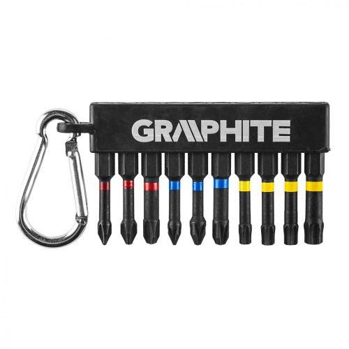 Graphite torziós bitkészlet ütvecsavarozókhoz, 10 részes