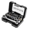 Graphite bit és dugókulcs készlet, 24 részes