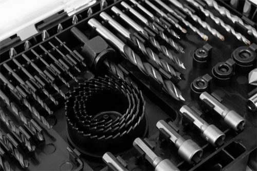 Graphite fúró- és bitkészlet, foglalatok, 90 db