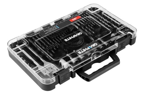 Graphite fúró- és bitkészlet, foglalatok, 90 db