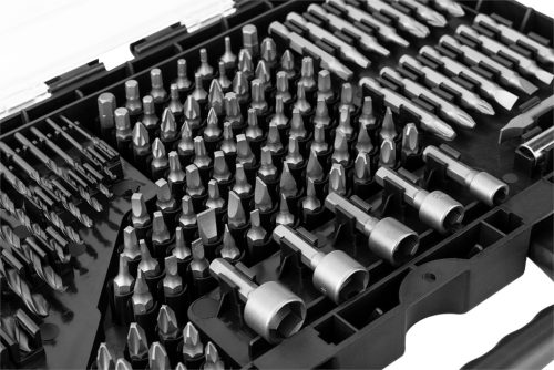 Graphite fúró- és bitkészlet, foglalatok, 120 db