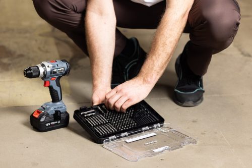 Graphite fúró- és bitkészlet, foglalatok, 120 db