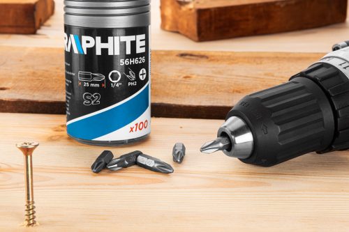 Graphite bitkészlet PH2x25 mm, 100 részes