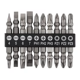 Graphite csavarhúzó bitkészlet kéthegyű 10db