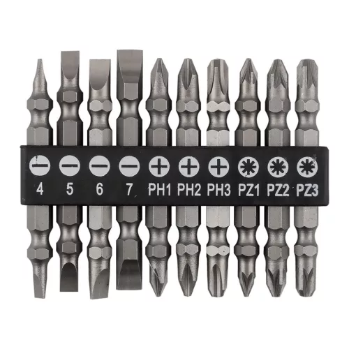 Graphite csavarhúzó bitkészlet kéthegyű 10db