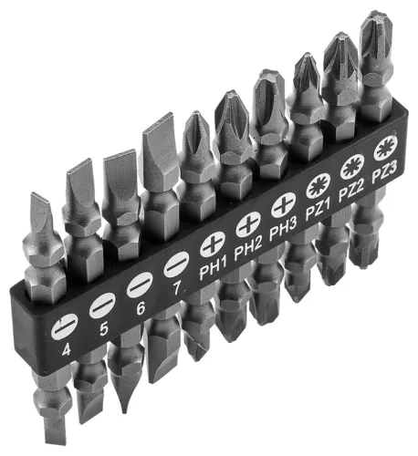 Graphite csavarhúzó bitkészlet kéthegyű 10db