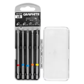 Graphite csavarhúzó bitkészlet 100mm műanyag tokban, 5db