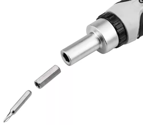 Graphite bitfejes csavarhúzó készlet 115mm-es racsnis szárral, műanyag tokban, 30db