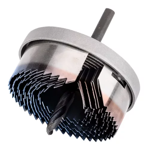 Graphite körkivágó készlet fához, műanyagokhoz, acél, edzett fogakkal, 26-63mm, 18mm fúrásmélység