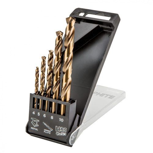 Graphite fémfúró készlet, 5 részes, 4-10 mm HSS Co
