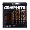 Graphite fémfúró készlet, 19 részes, 1-10 mm HSS Co