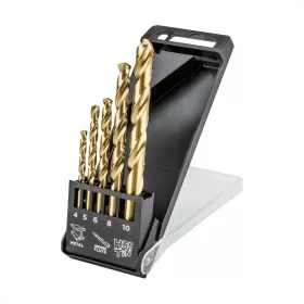 Graphite fémfúró készlet, 5 részes, 4-10 mm HSS TiN