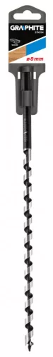 Graphite fafúró auger 8x250 mm hatszögletű szárral
